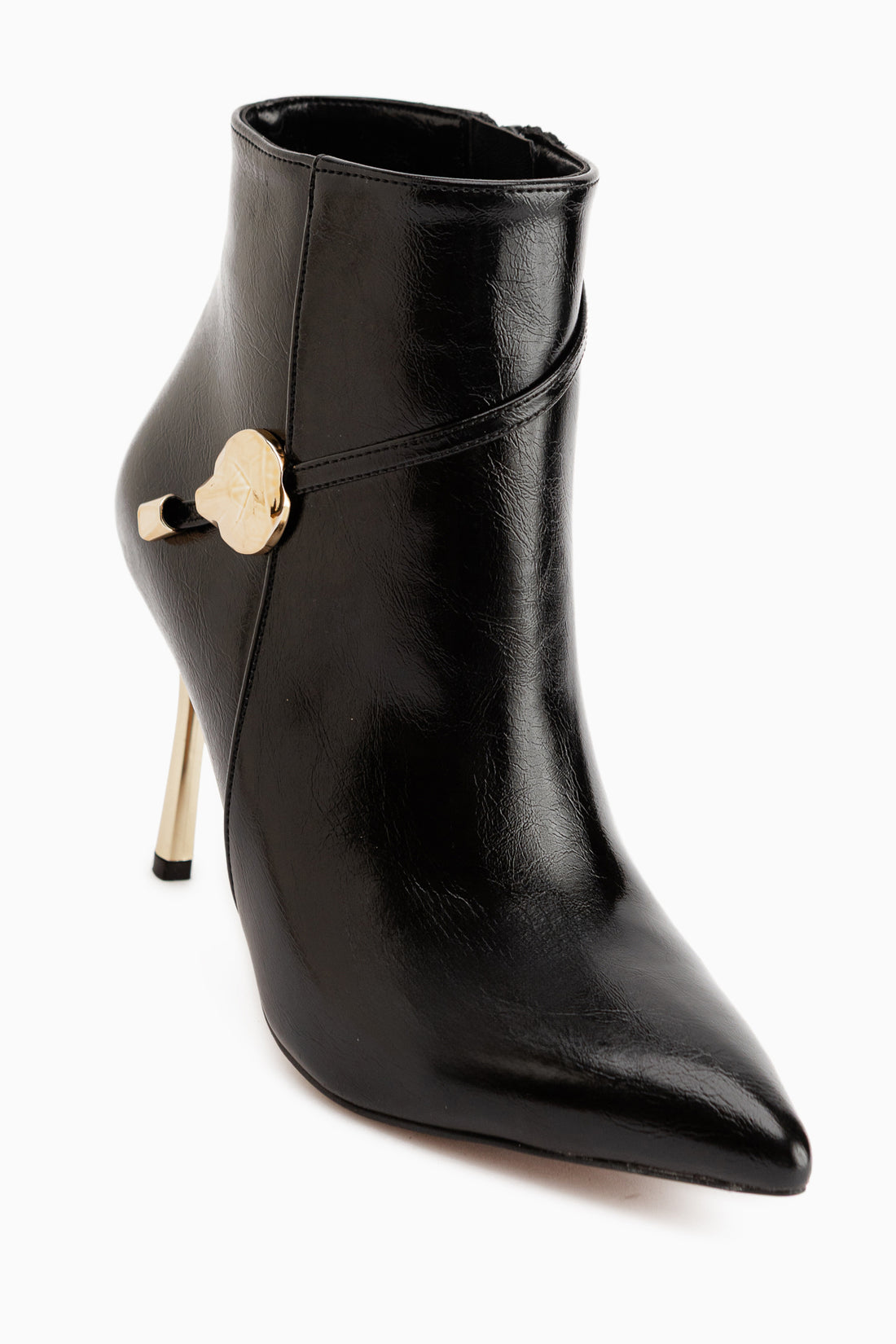 Kitty Black Buckle Detailed Women’s Boots