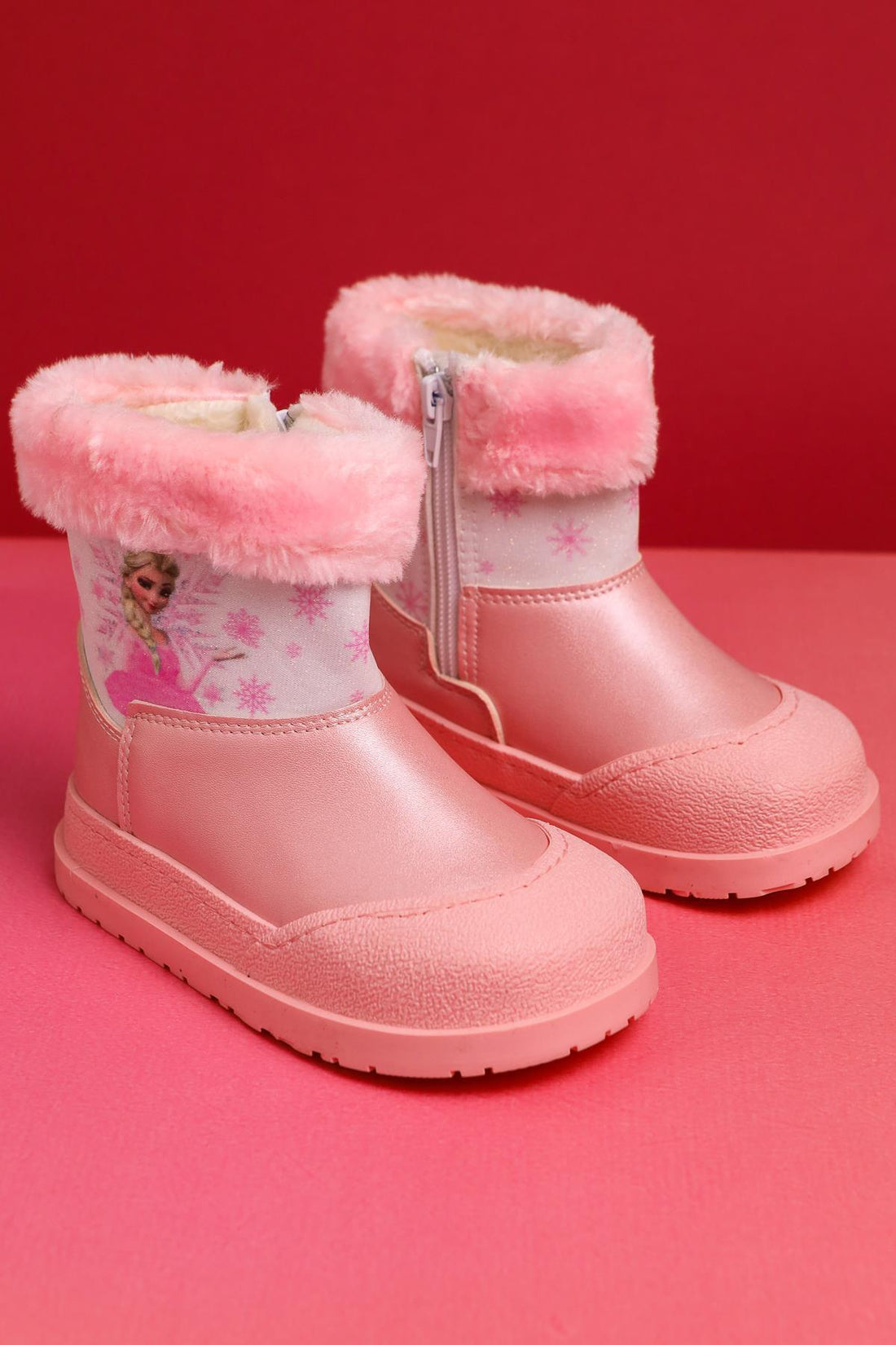 Hannah Powder Striped Character Print Fur-Lined Kids' Boots