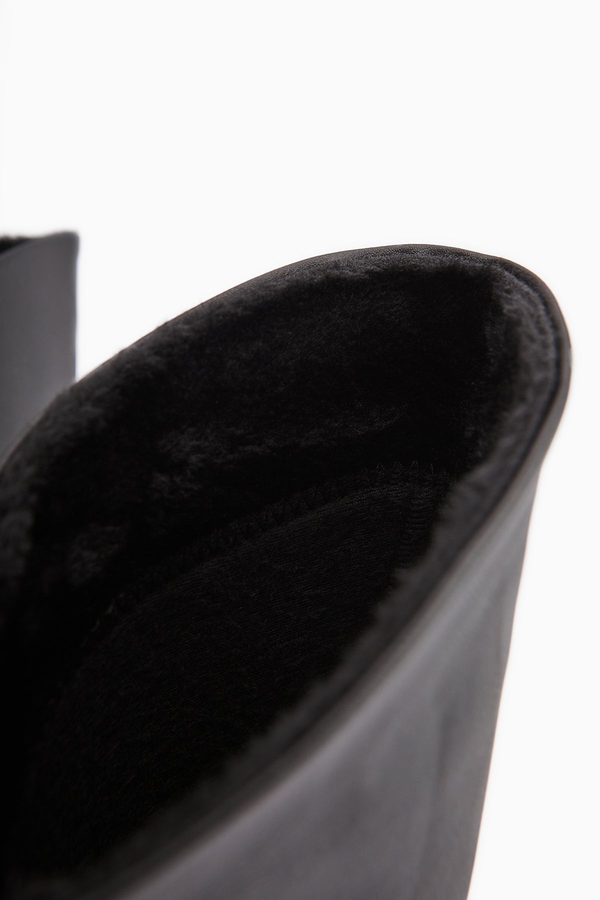 Gigi Black Foldable Fur-Lined Zippered Boots