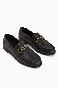 Kali – Black Chain-Detail Loafer (Women)