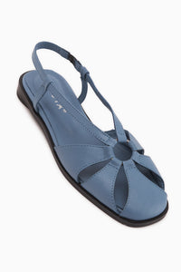 Cally Genuine Leather Blue Elastic Women’s Sandal