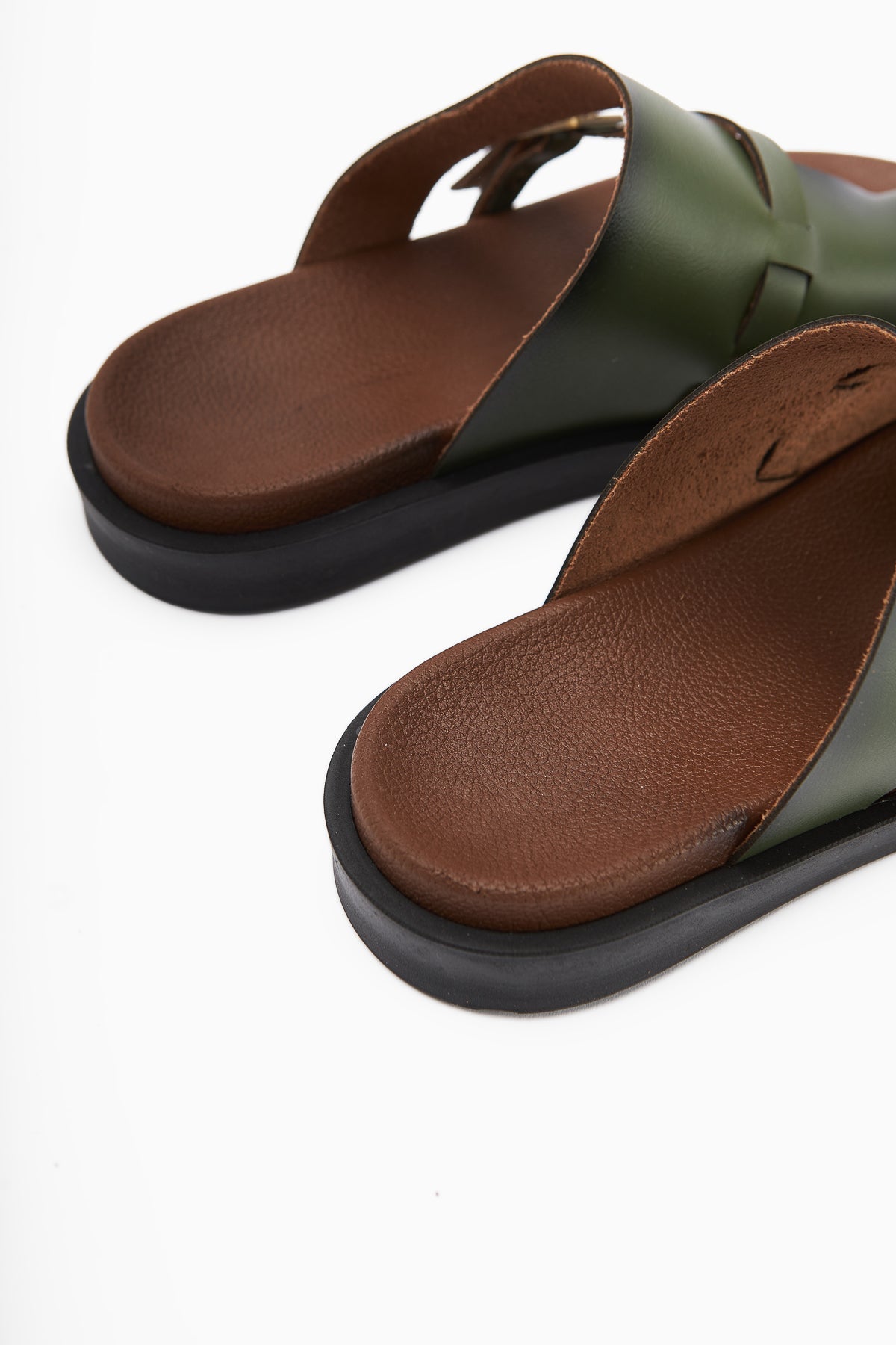 Enisa – Olive Toe-Post Slide (Women)