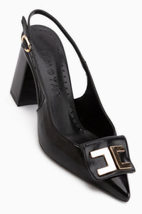 Rosemary Black Buckle Detailed Women’s Heeled Shoes