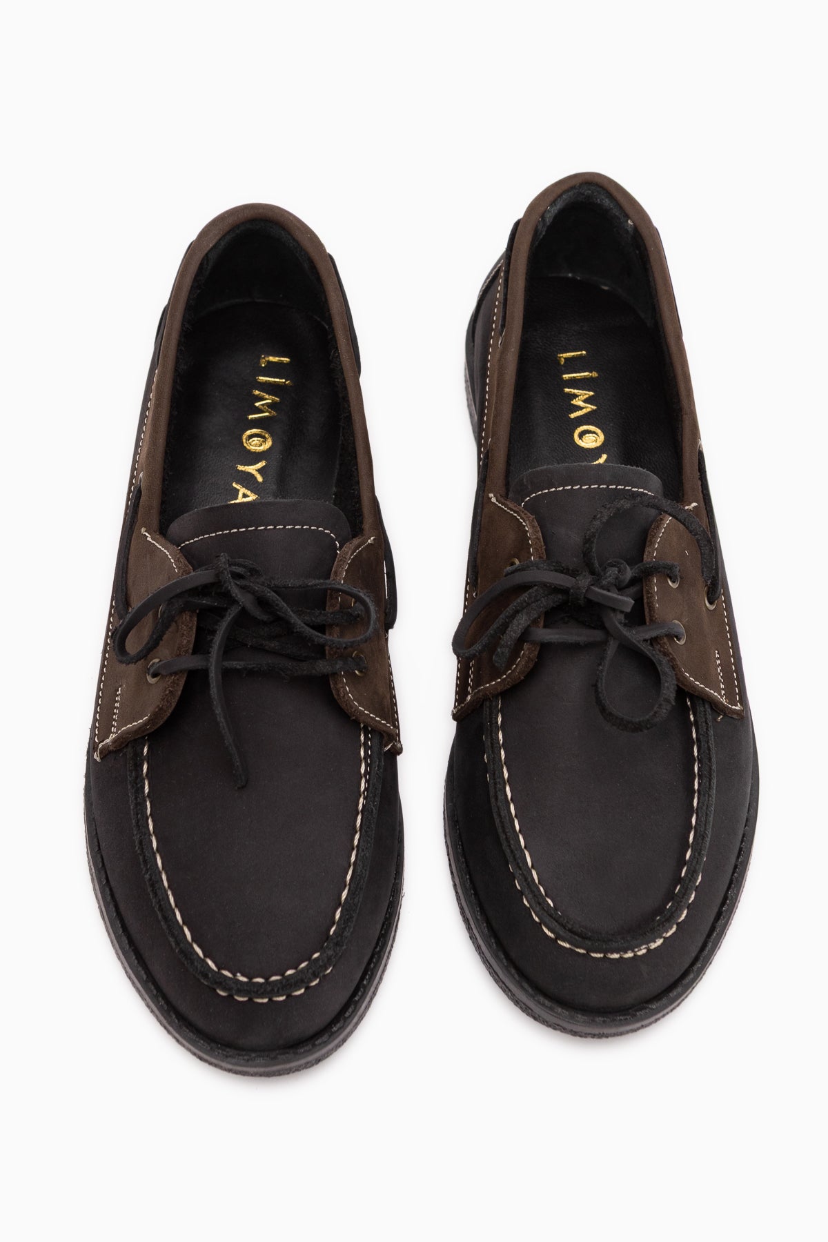 Janica Genuine Leather Black Lace-Up Women’s Moccasin Shoes