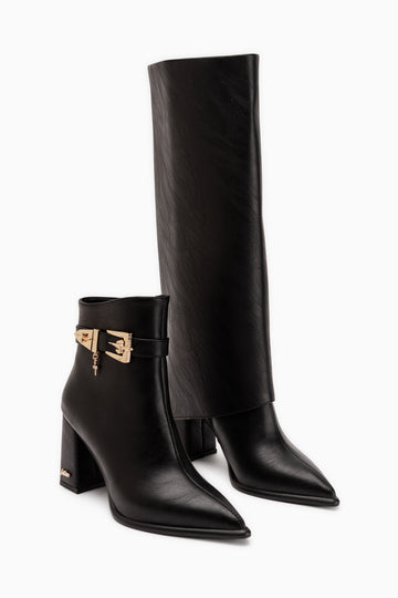 Lorie Black Removable Cuff Women’s Boots