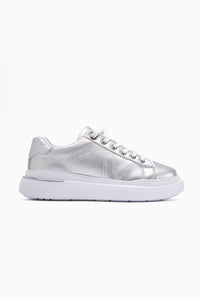 Anastazia – Silver Heel-Detail Sneaker (Women)
