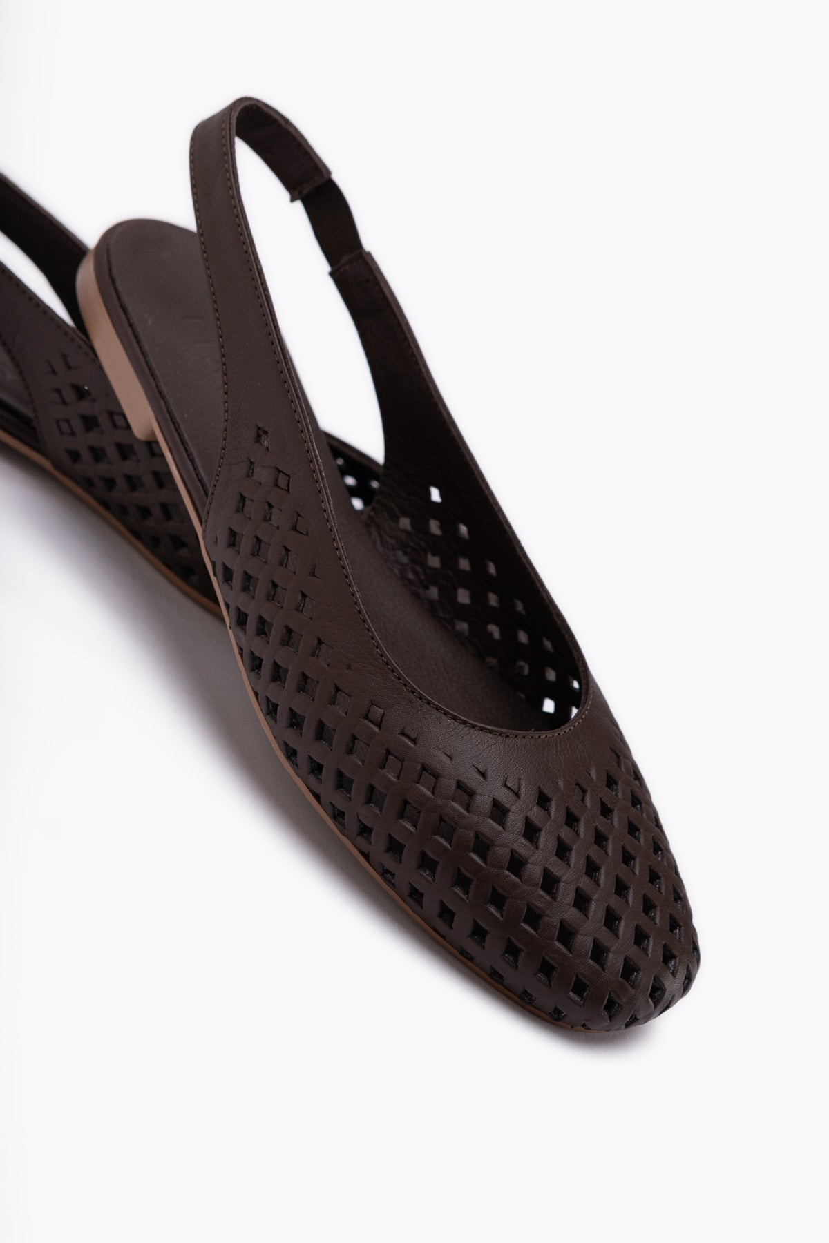 Monalis Genuine Leather Brown Elastic Women’s Sandal