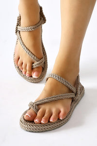 Harley Sand Rope Thong Sandals