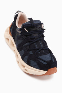 Genuine Leather Raisa Navy Suede Mesh Detailed Women’s Sneakers
