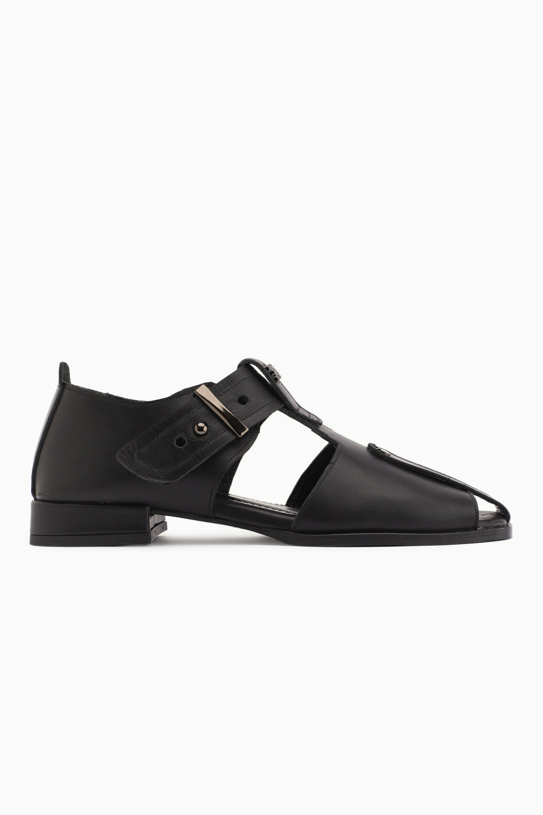 Veronica Genuine Leather Black Belted Women’s Sandal