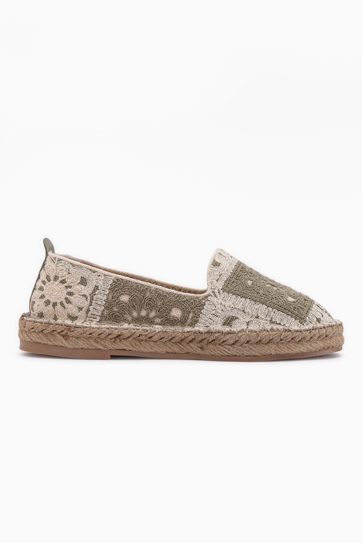 Rosie Mint Bohem Örgü Desenli Espadril Loafer Kadın Ayakkabı