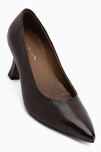 Clarry Genuine Leather Brown Women’s Heeled Shoes