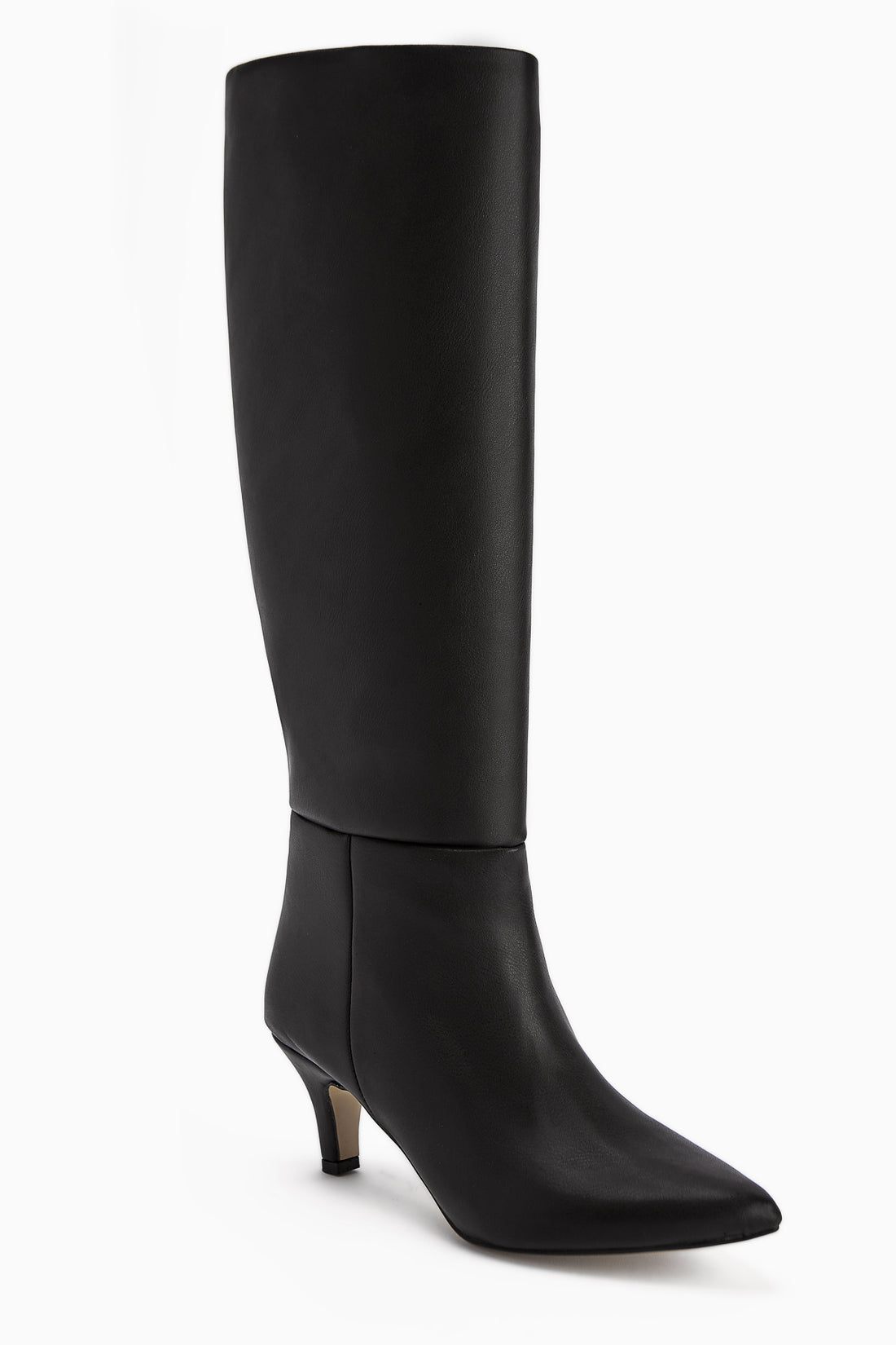 Milika Black Pointed Toe Short Heeled Ankle Boots