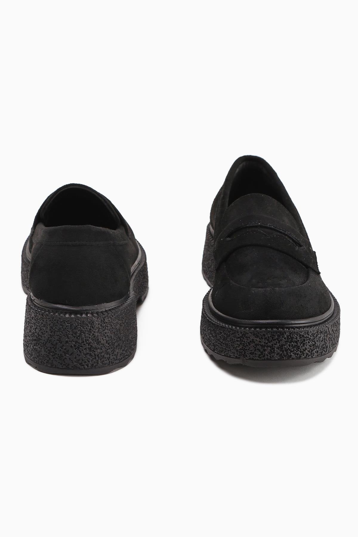 Bojan Black Suede Thick Soled Women's Casual Shoe