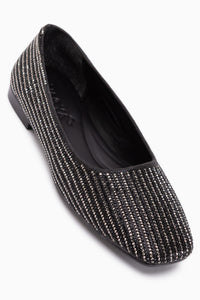 Josie Black Stone Detailed Women’s Ballet Flats