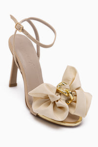 Ronny Beige Bow Women’s Heeled Shoes