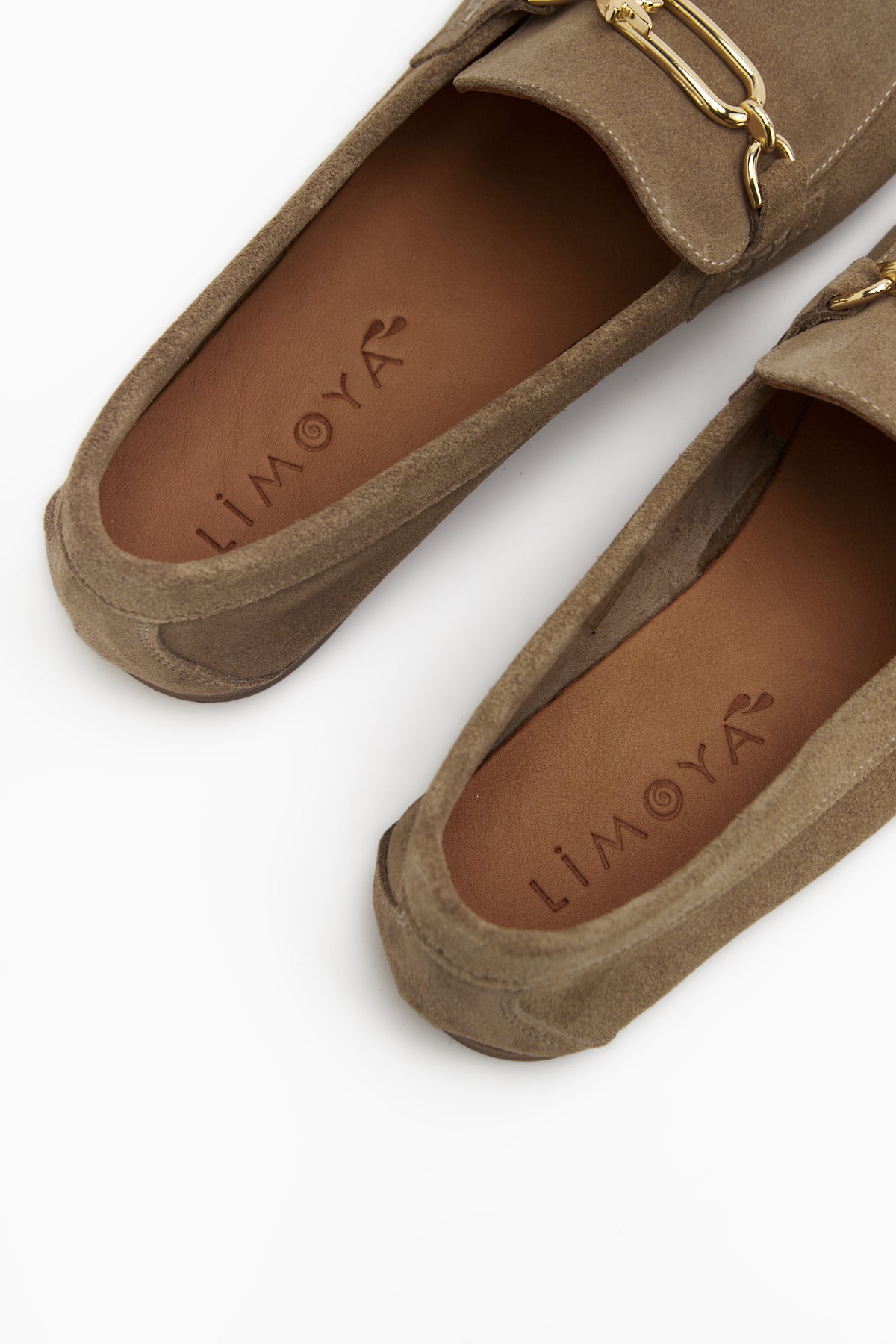 Alessa Genuine Leather Suede Beige Buckled Women’s Loafer Casual Moccasin Shoes