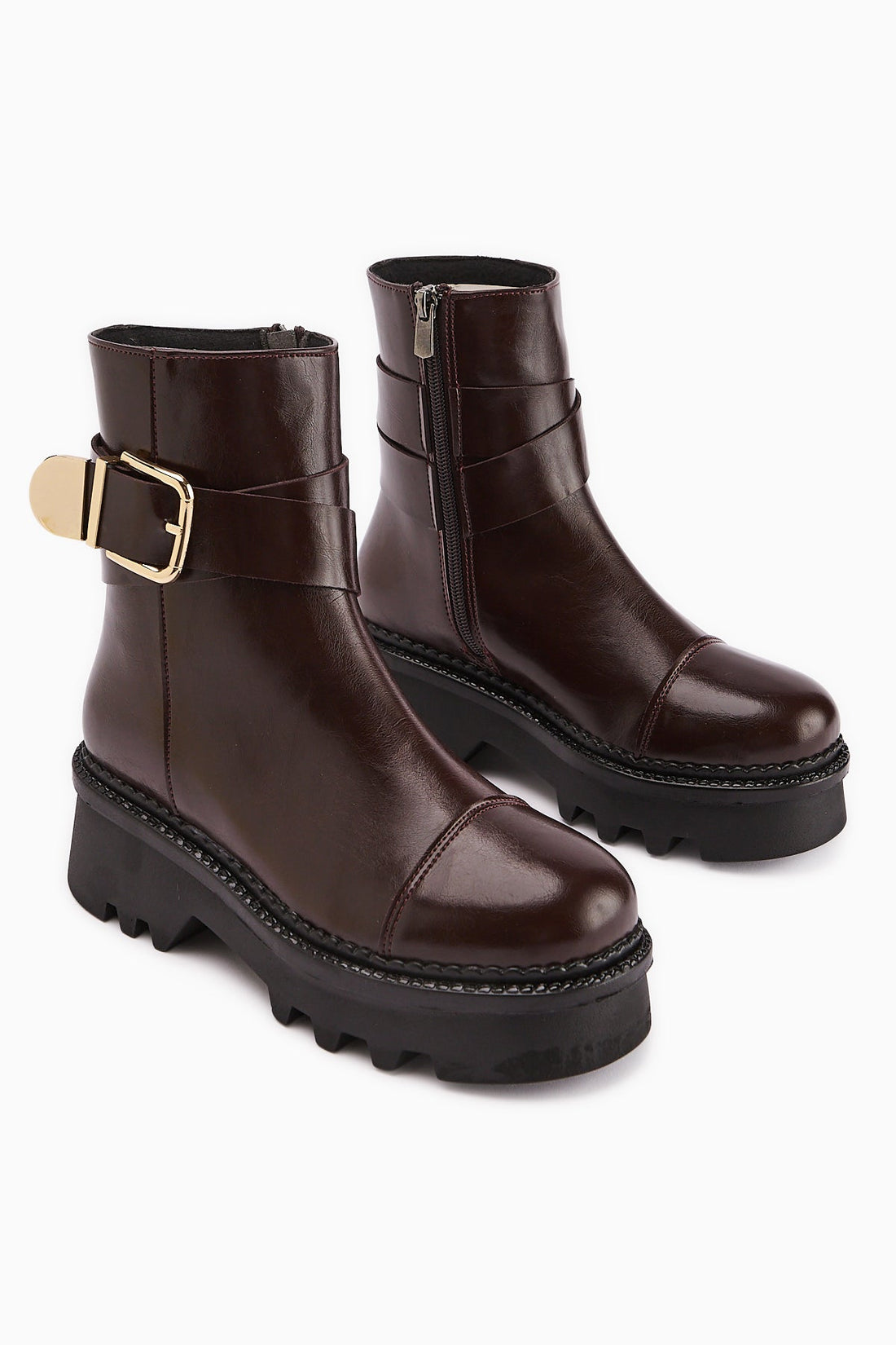 Cristin – Burgundy High-Platform Boot (Women)