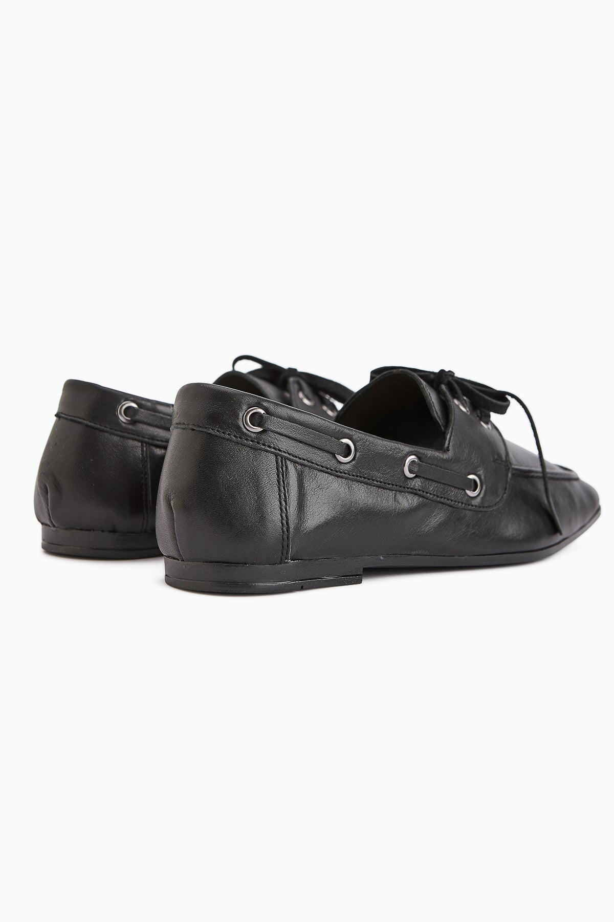 Arian – Genuine Leather Black Lace-Up Casual Loafer (Women)