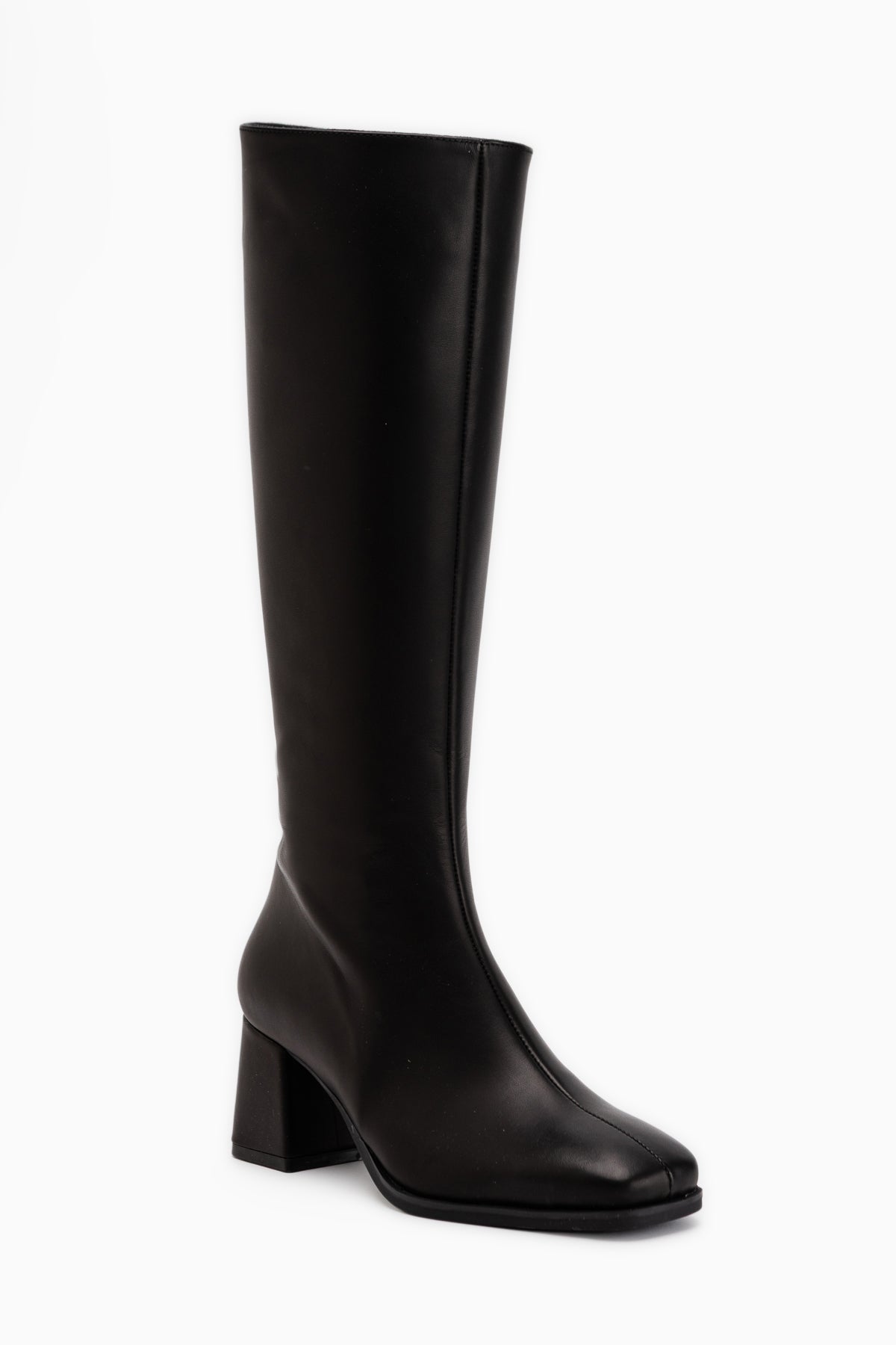 Kinna Genuine Leather Black Heeled Women’s Boots