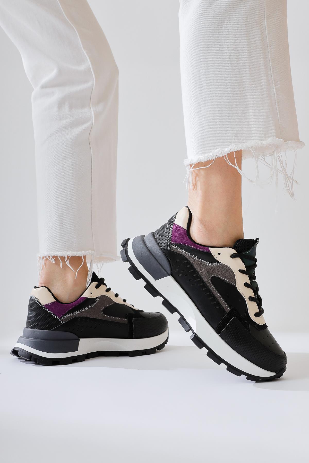 Sin Black Suede Lace-Up High-Platform Sneakers