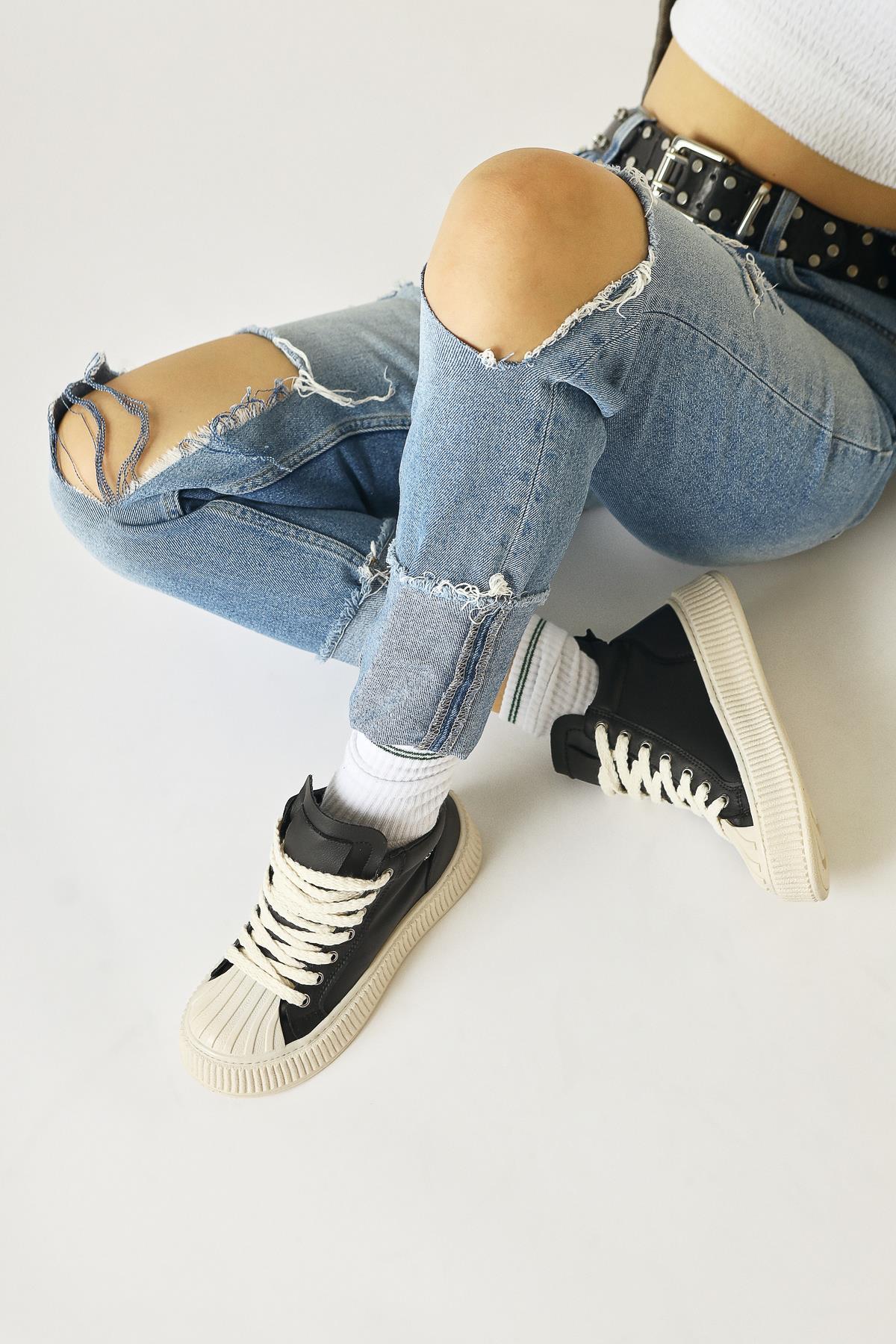 Daniele – Black Lace-Up Sport Boot (Women)
