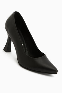 Helen Genuine Leather Black Stiletto Women’s Heeled Shoes