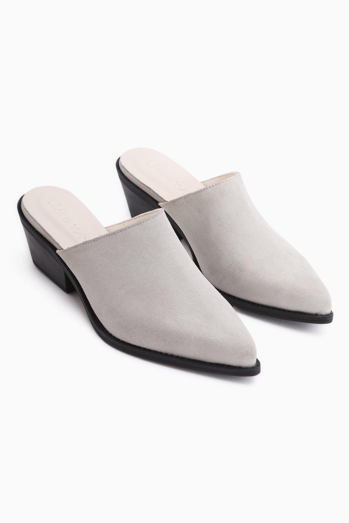 Teresa Genuine Leather Beige Heeled Women’s Slippers