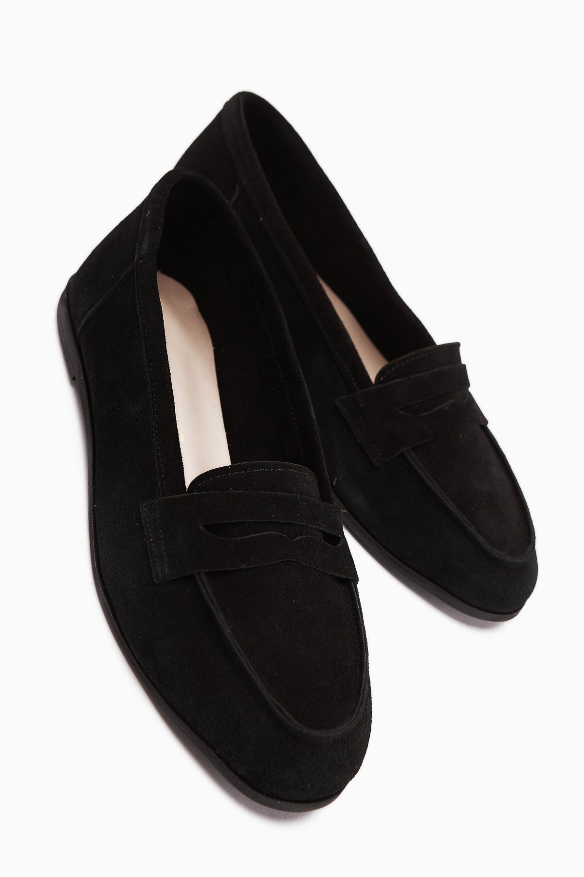 Solina – Genuine Leather Black Suede Loafer (Women)