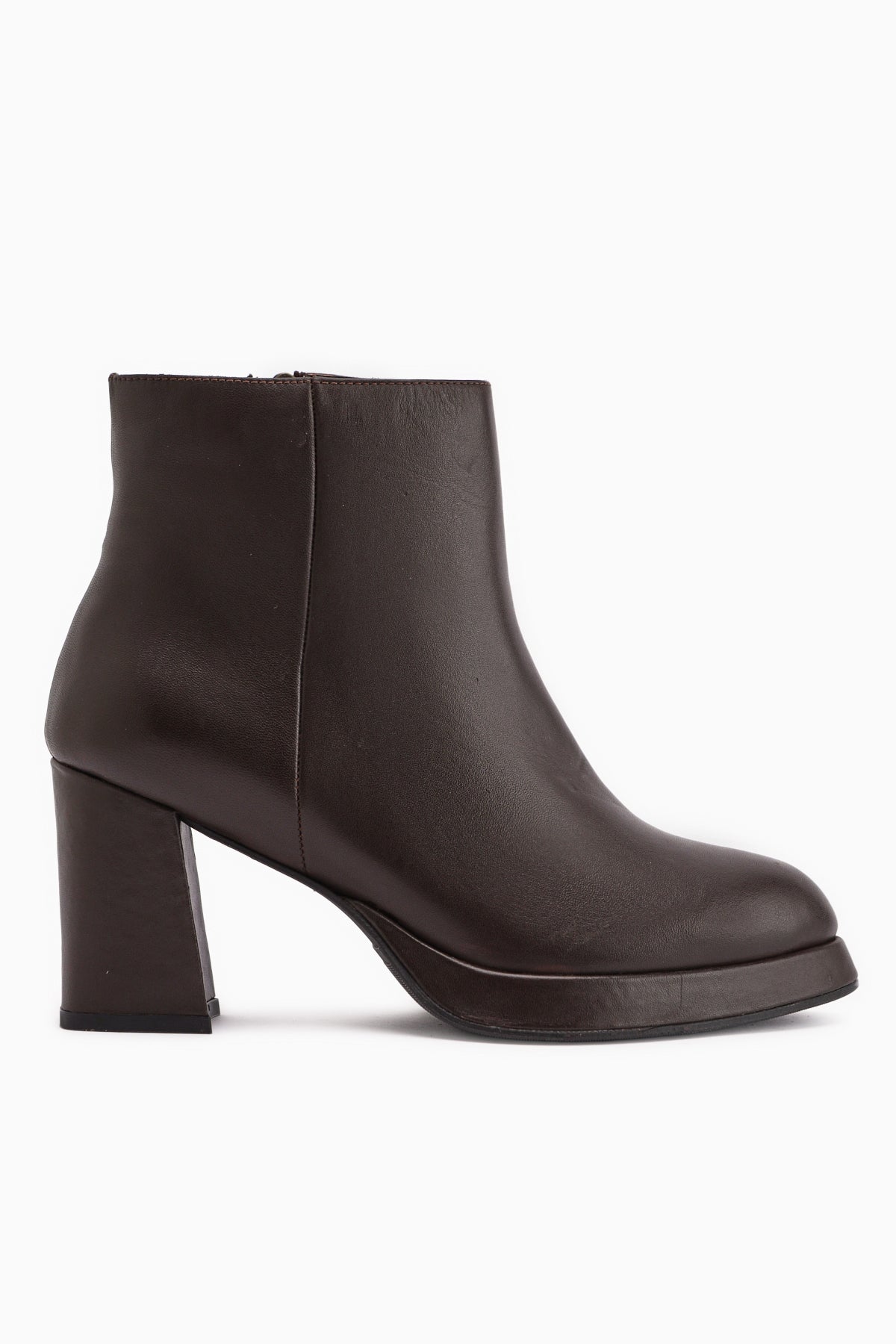 Gaby Genuine Leather – Brown Platform-Heeled Boot (Women)