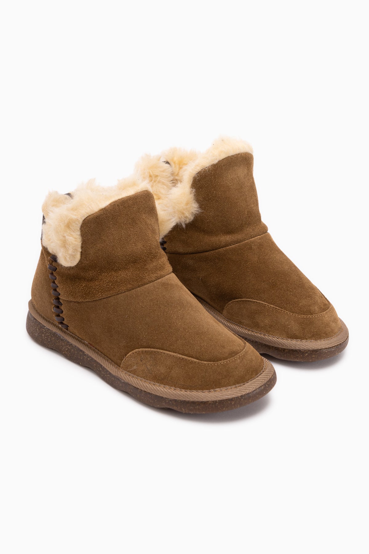 Lorrie Genuine Leather Mink Suede Fur Women’s Short Boots