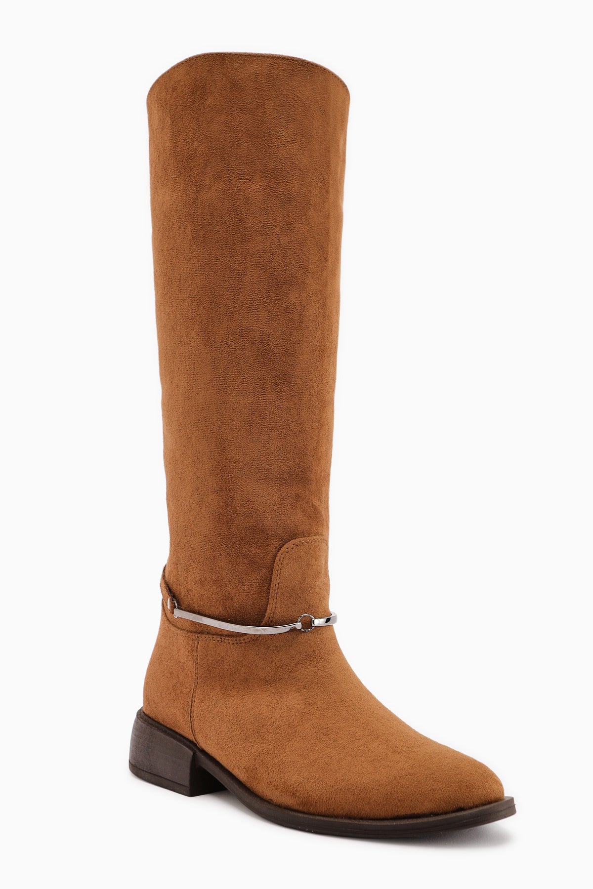 Zeina Taba Suede Buckled Women's Boots