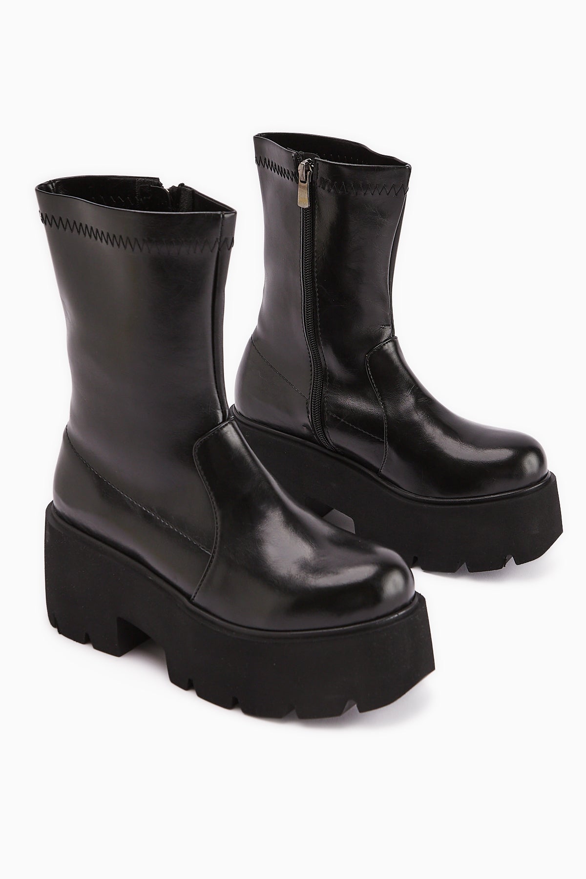 Marva Black Platform High Heel Women's Boot