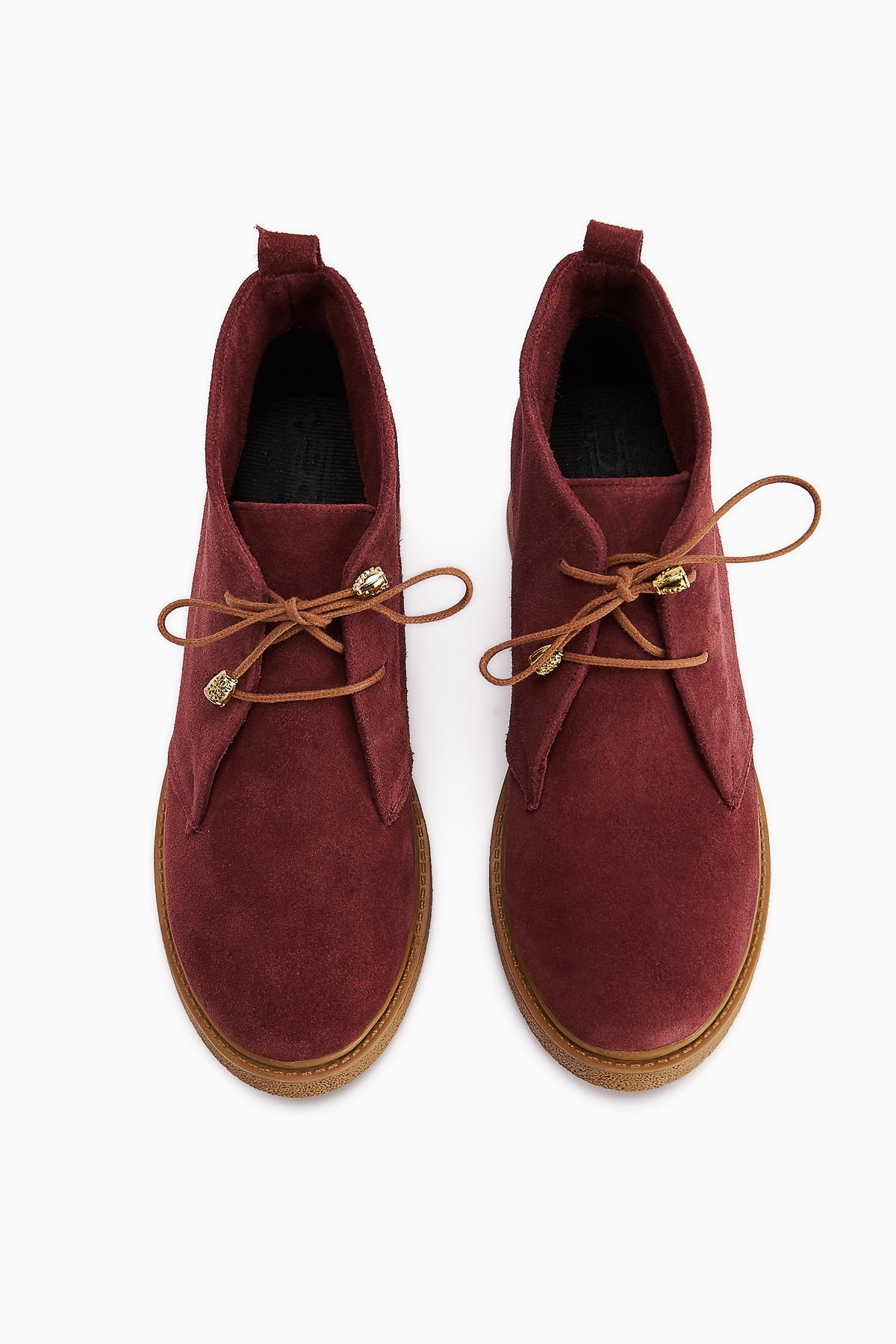 Henna Genuine Leather Burgundy Suede Lace-Up Women's Boot