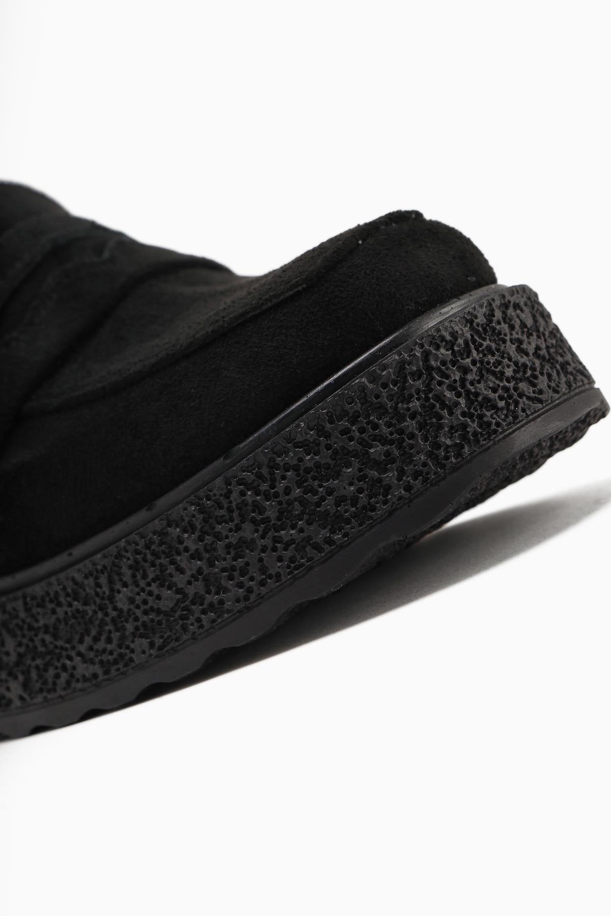 Boi Black Suede Platform Women's Casual Shoe
