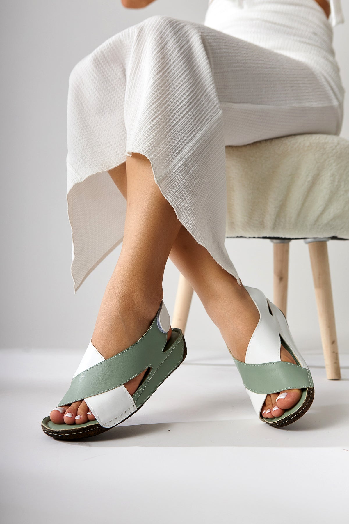 Margit – Mint Cross-Strap Sandal (Women)