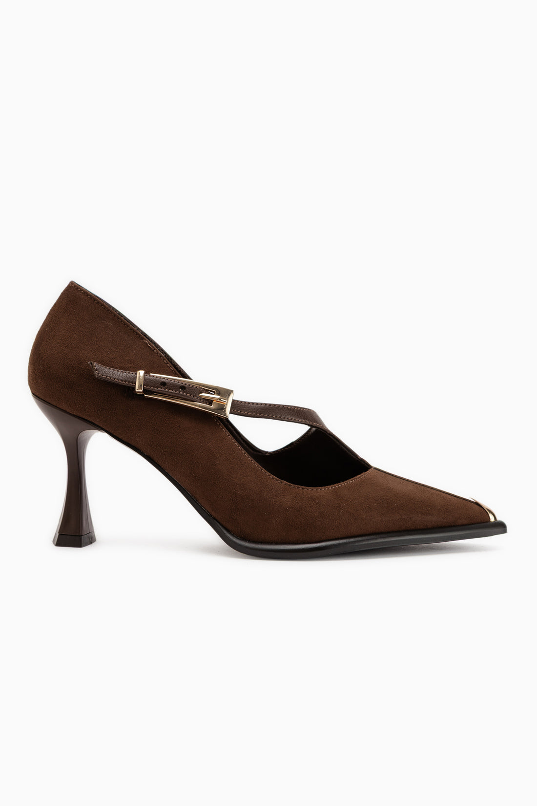 Cruse Brown Buckled Women’s Heeled Shoes