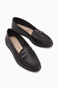 Genuine Leather Solina Black Casual Loafer