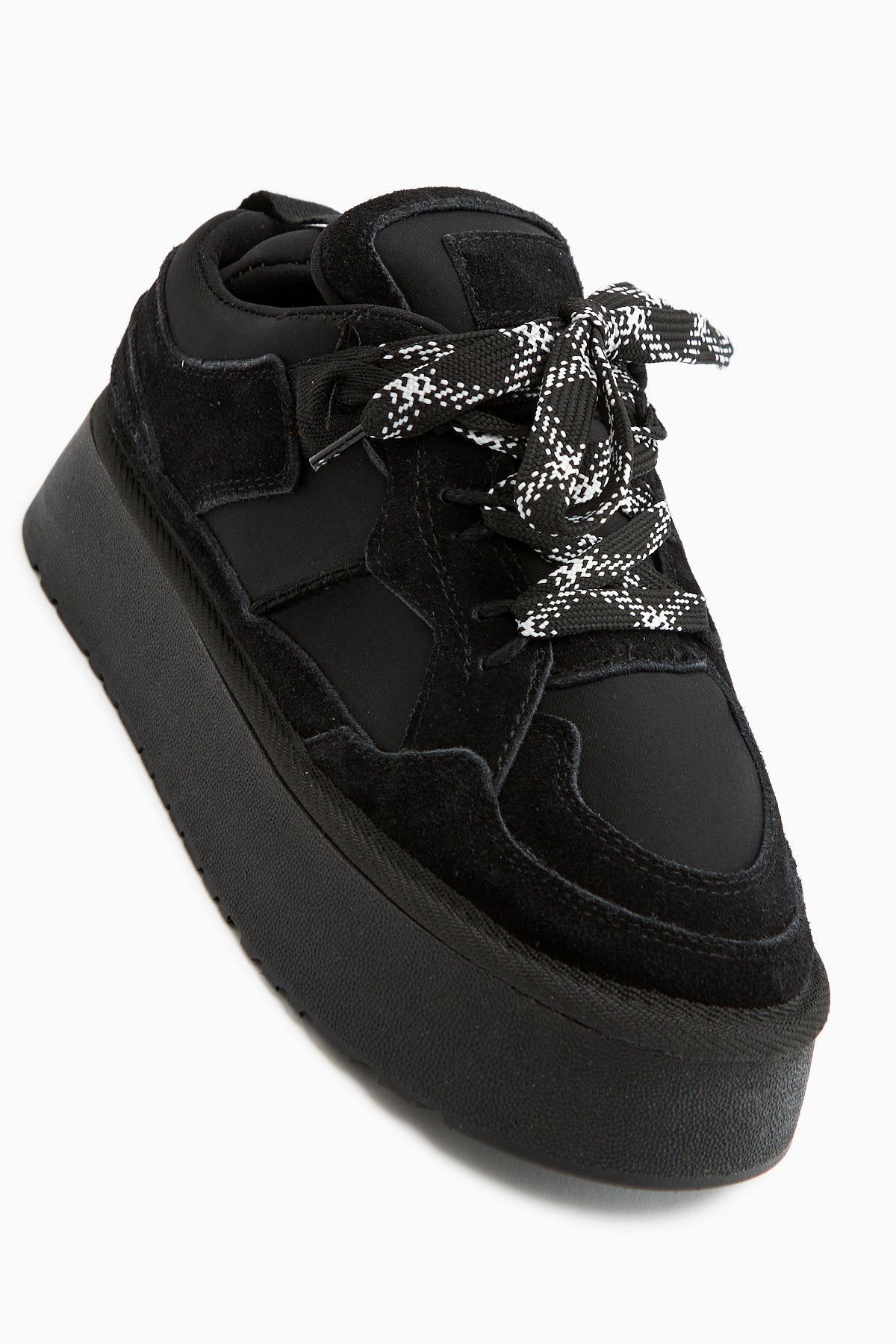 Rita – Black Suede Thick-Sole Casual Sneaker (Women)