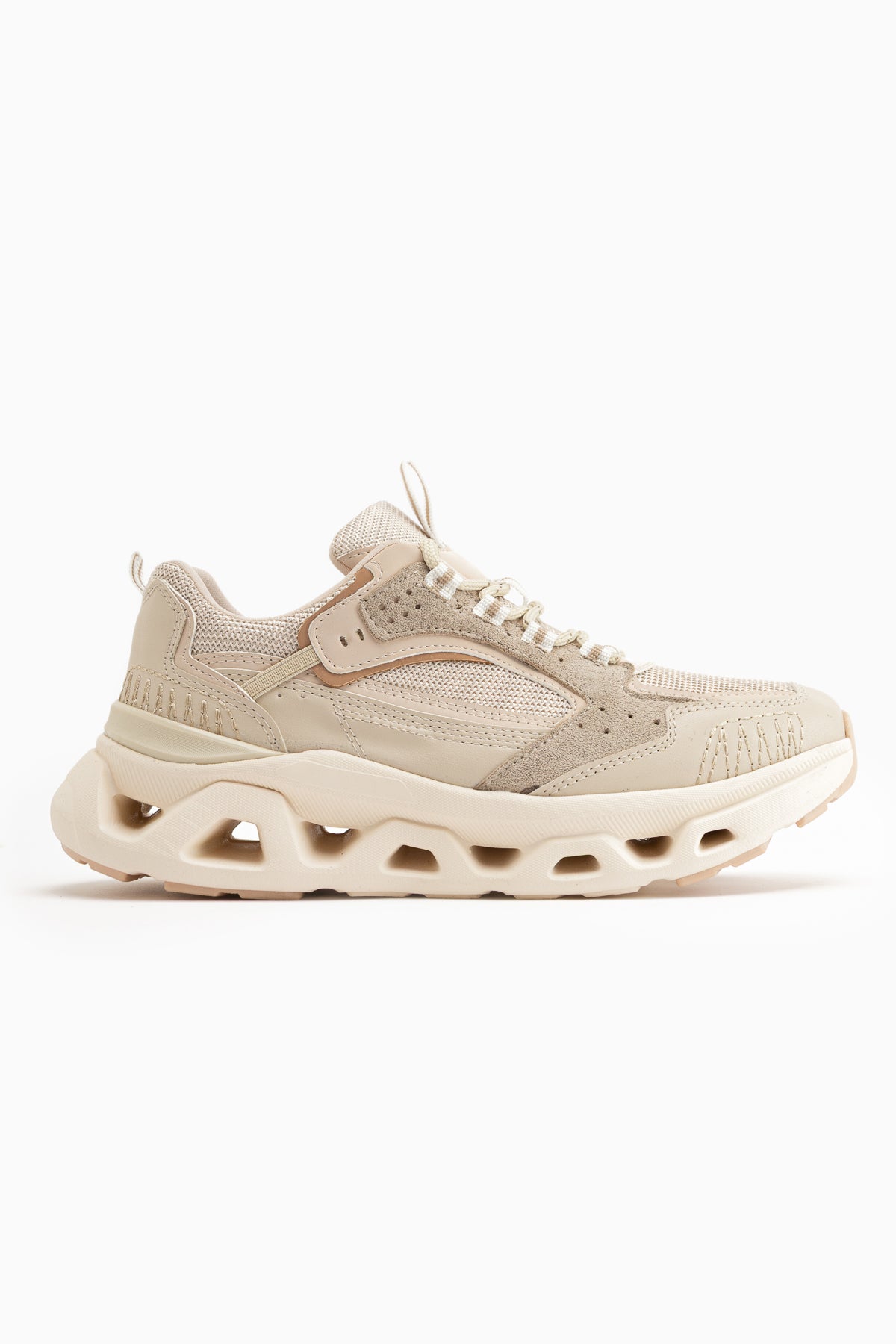 Tonia Bej File Detaylı Kalın Taban Kadın Sneaker