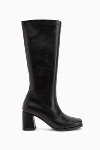 Evie Black Square Toe Women’s Stretch Boots