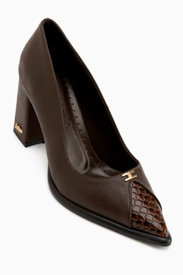 Lesa Brown Pointed Toe Women’s Heeled Shoes