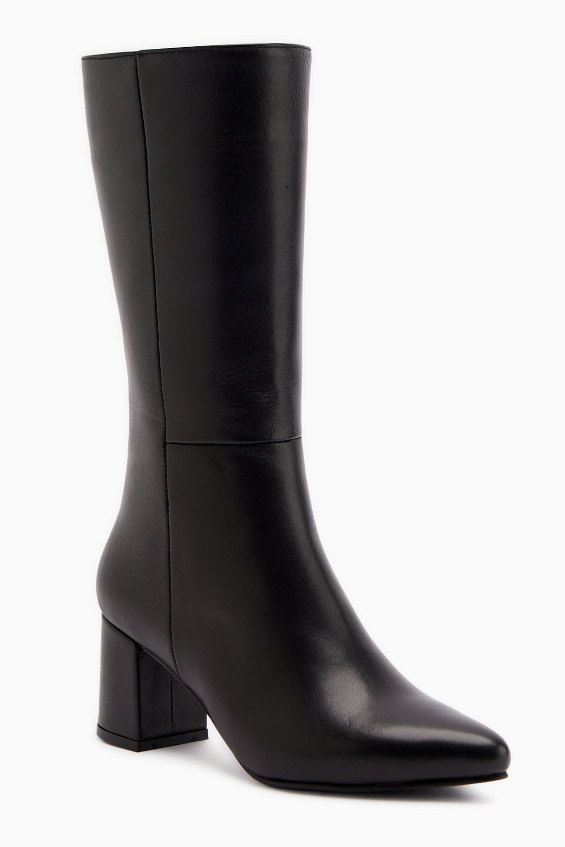 Elda Genuine Leather Black Heeled Women’s Boots