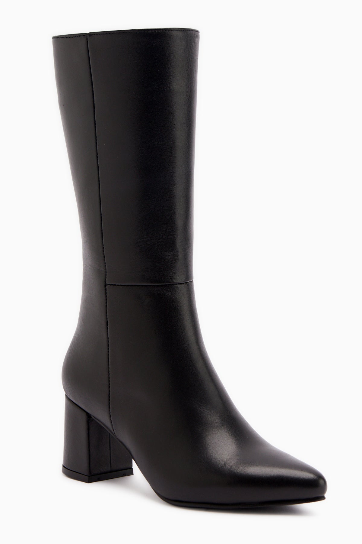 Elda Genuine Leather Black Heeled Women’s Boots