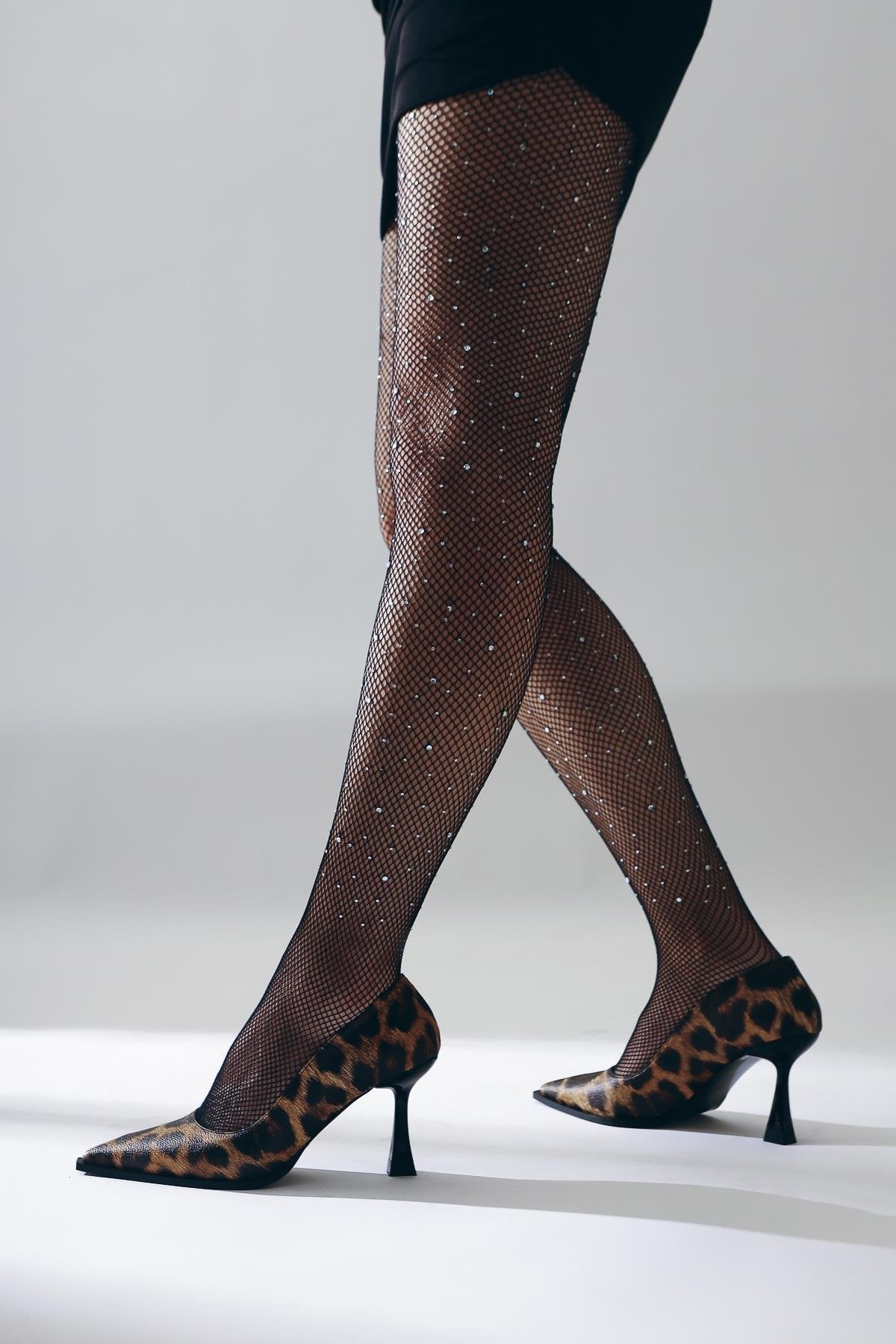 Shelby Leopard Print Pointed Toe Heeled Shoes