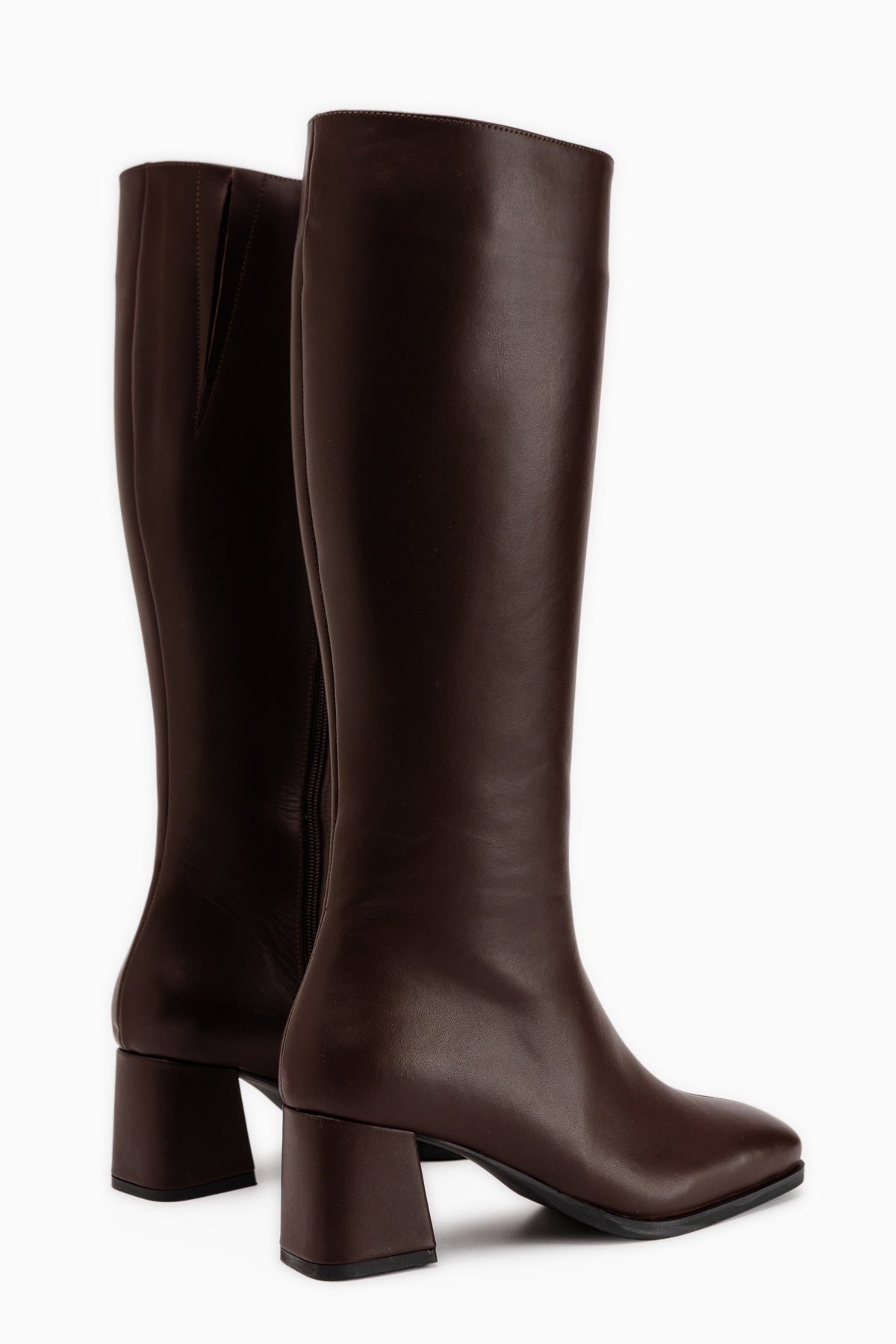 Kinna Genuine Leather Brown Heeled Women’s Boots