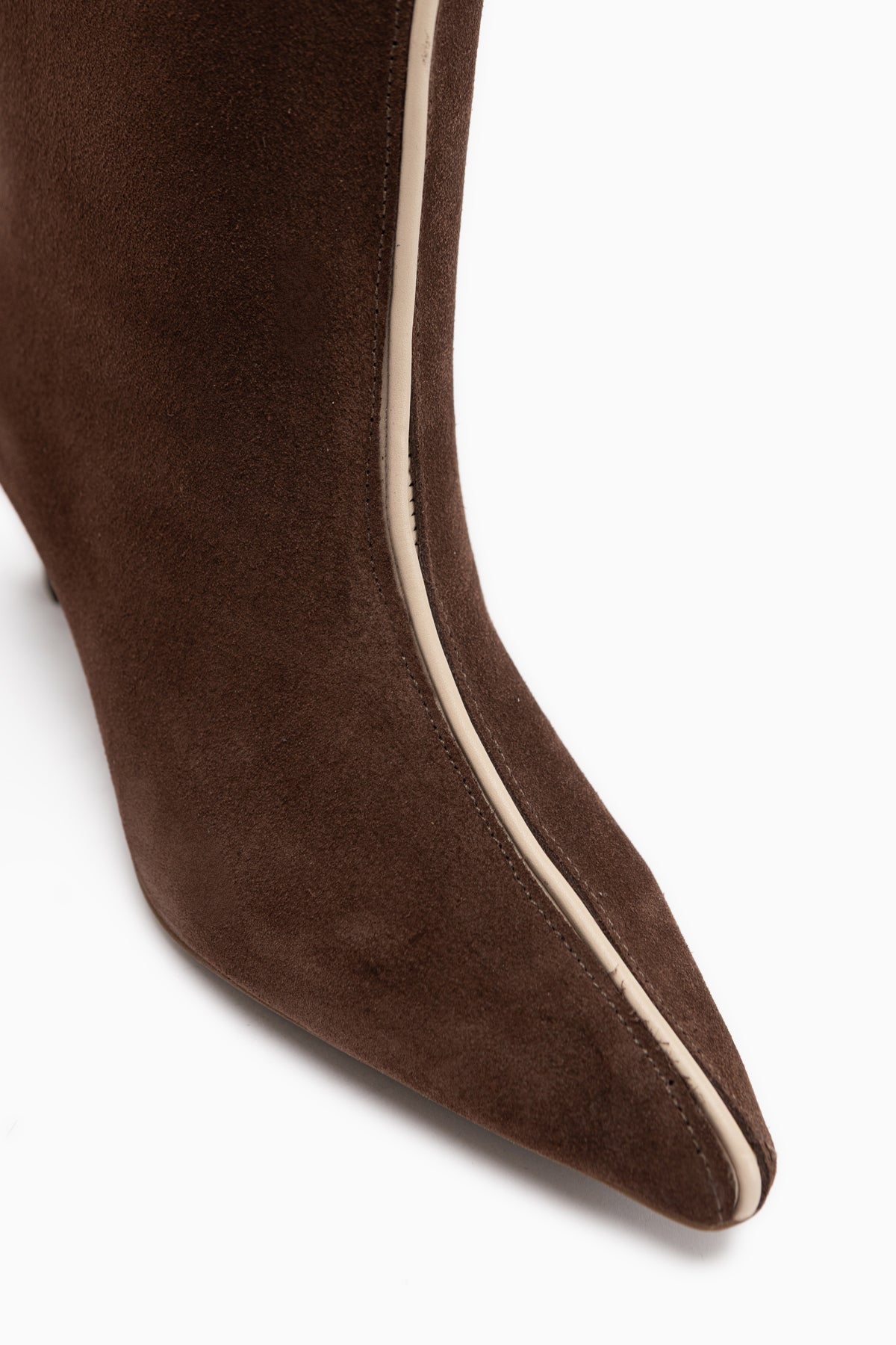 Gena Genuine Leather Brown Suede Short Heeled Women’s Boots