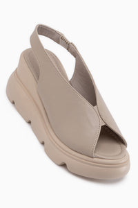 Tilda Beige Elastic Wedge Women’s Sandal