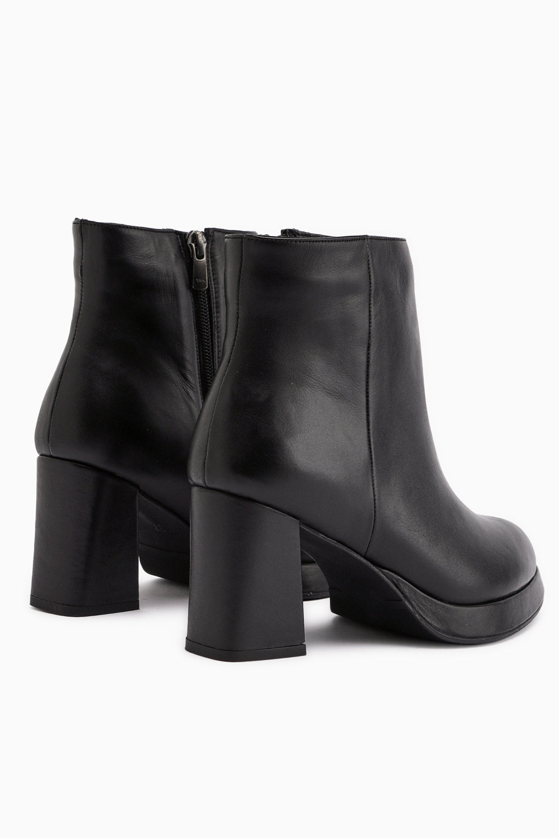 Gaby – Genuine Leather Black Platform-Heel Boot (Women)