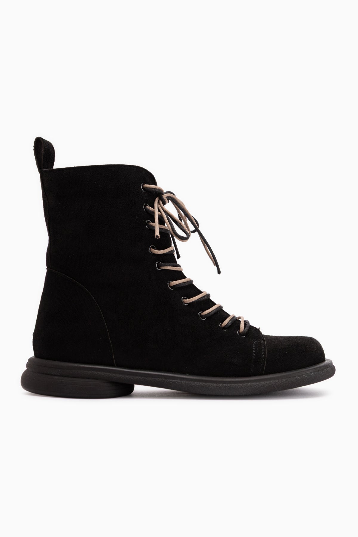 Florine Black Suede Double Laced Women’s Boots